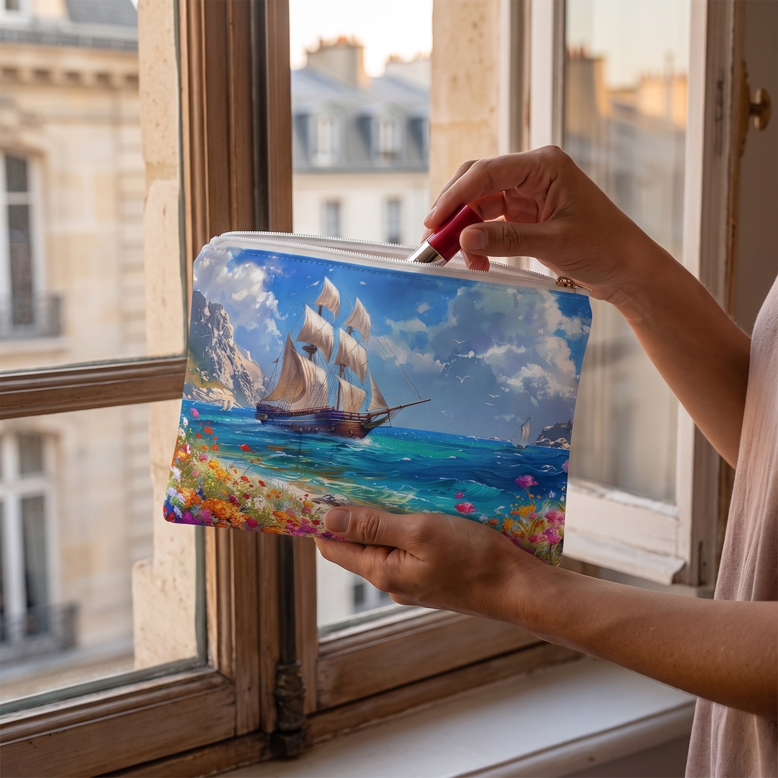 Sail Away into History Accessory Pouch - Embark on a Timeless Sea Voyage With EveryAdventure! Available in 2 sizes.
