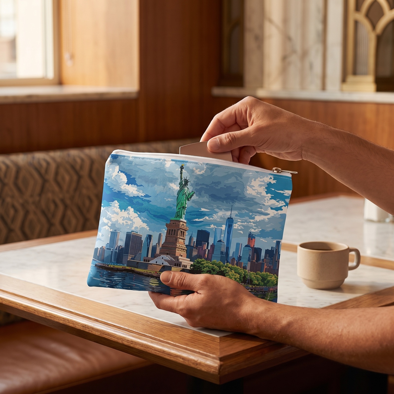 Statue of Liberty Accessory Pouch - Carry the Spirit of Liberty Wherever You Go! Available in 2 sizes.