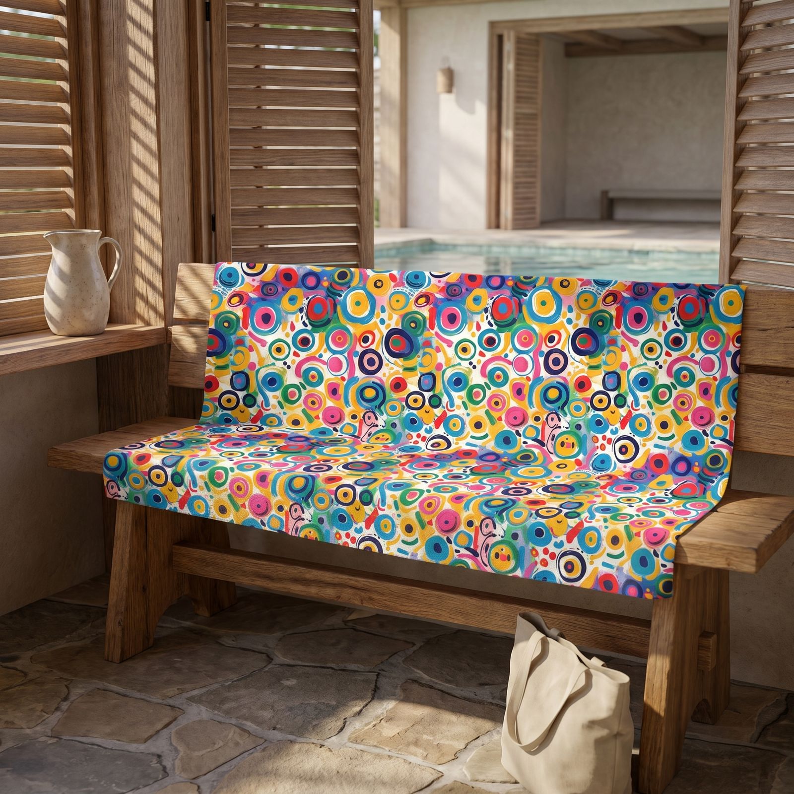 Pop Art Swirls Luxurious Beach Towel - Make Waves with Every Towel - Color Your Coastline with Pop Art Swirls!