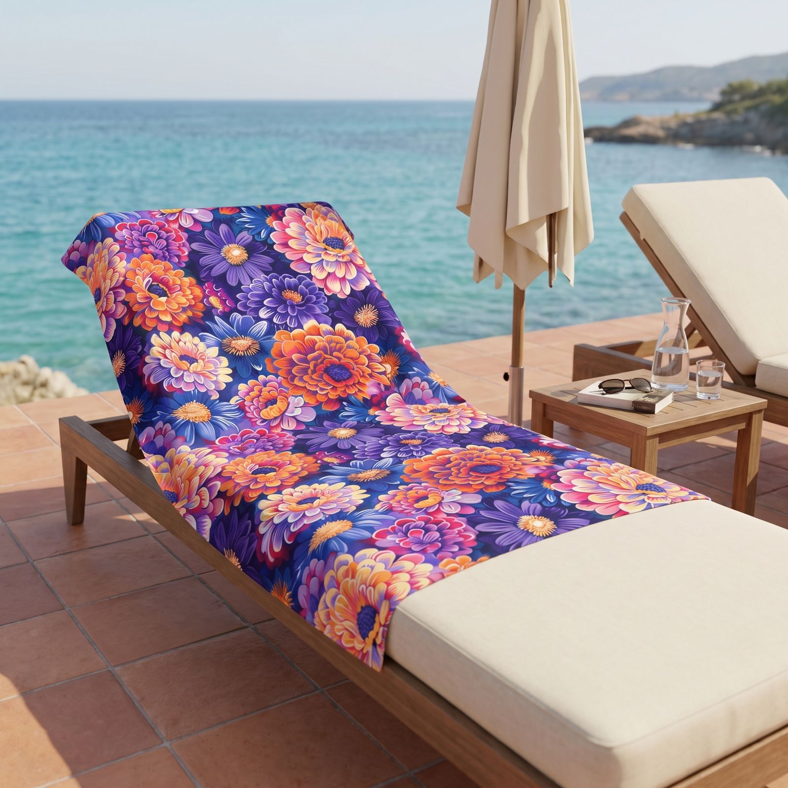 Zinnias in Bloom Luxurious Beach Towel - Available in 2 sizes.