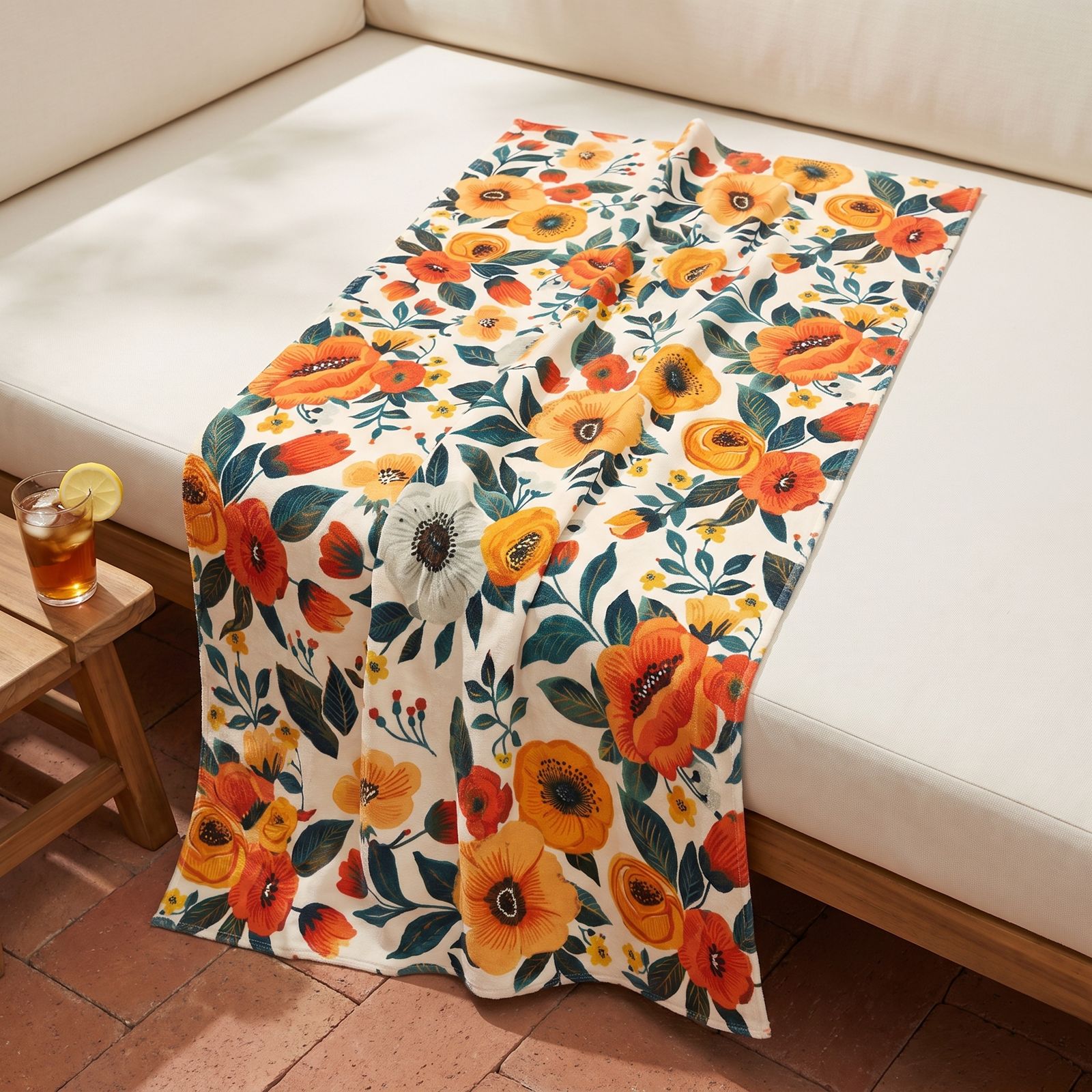 Golden Bloom Harmony Luxurious Beach Towel - Bask in Elegance with Golden Bloom Harmony! Available in 2 sizes.