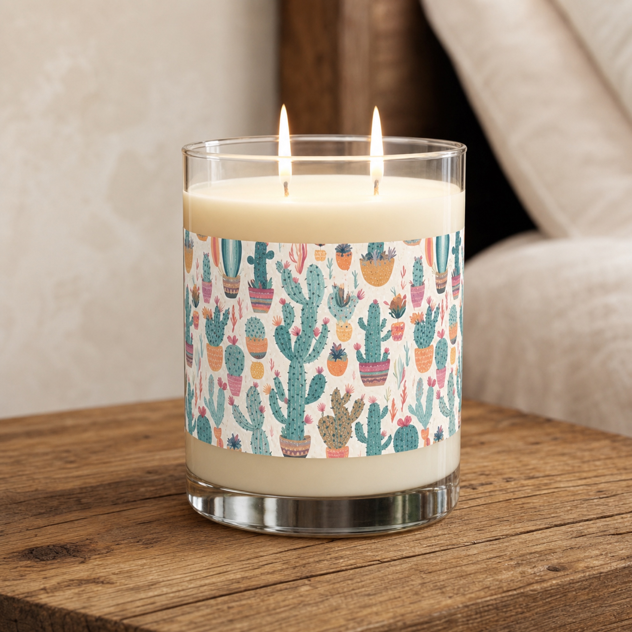 Desert Bloom Boom 100% Soy Wax Scented Candle - 11 oz. Full-Glass, Phthalate-Free & Lead-Free - Three Fragrance Options