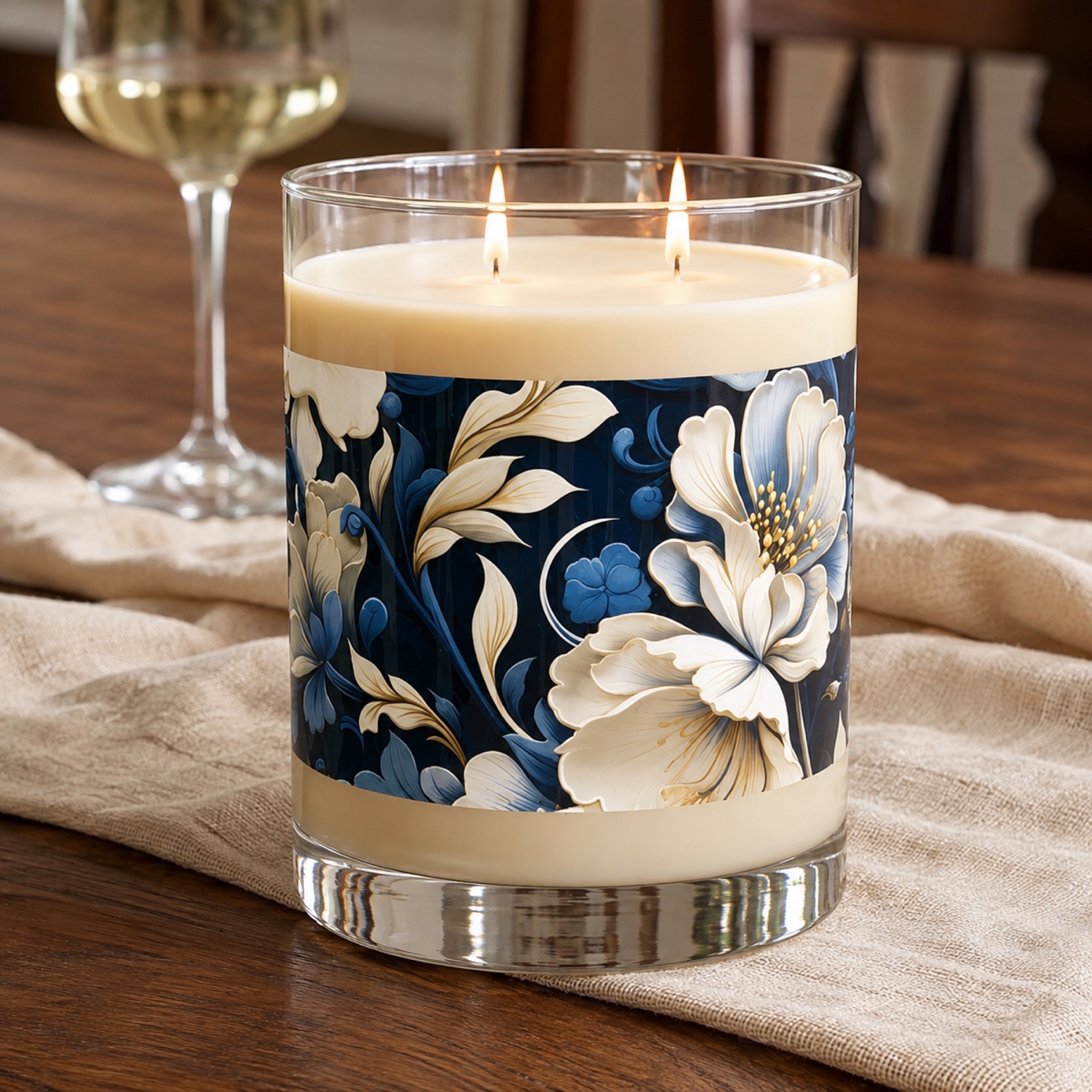 Whitman Floral 100% Soy Wax Scented Candle - 11 oz. Full Glass, Phthalate-Free & Lead-Free, Three Fragrance Options