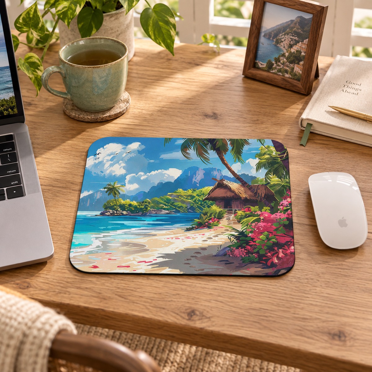Bougainvillea Island Paradise Mouse Pad - Bring the Beauty of the Tropics to Your Desk!