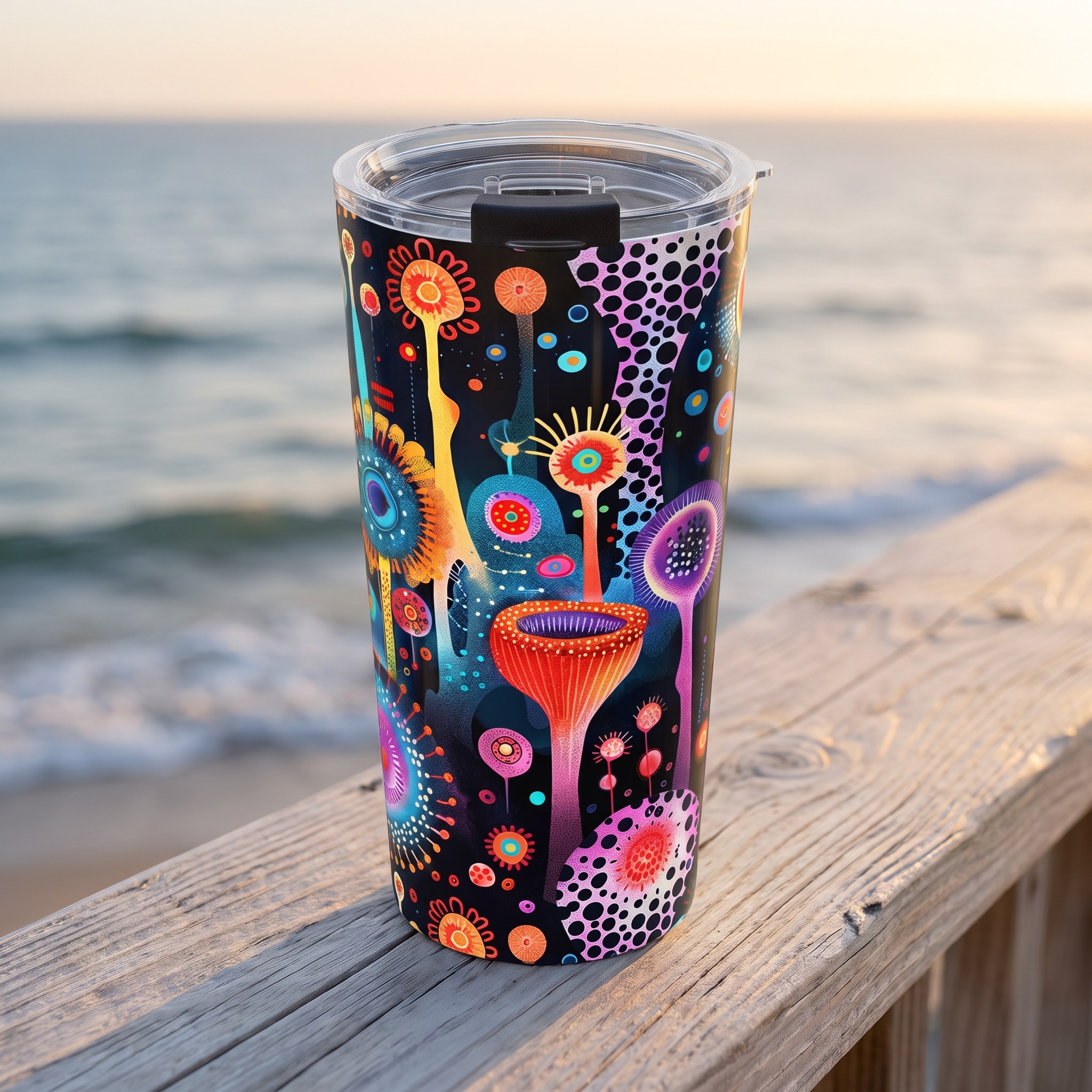 Surreal Seascape Forest Insulated Tumbler - 20 oz. Stainless Steel, Glossy Finish