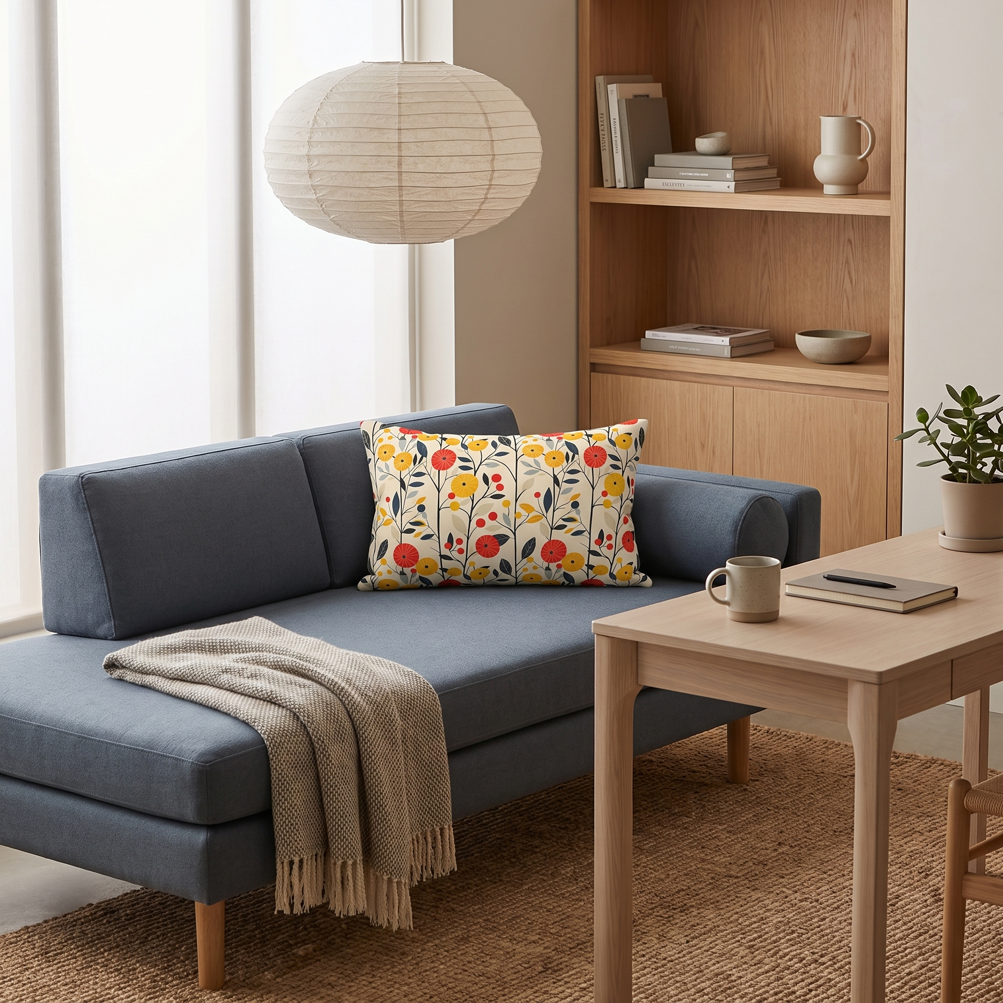 Mod Twig Bliss Lumbar Pillow - Spun Polyester - 20" x 14" - The Square Throw Pillow's Matching Mate.