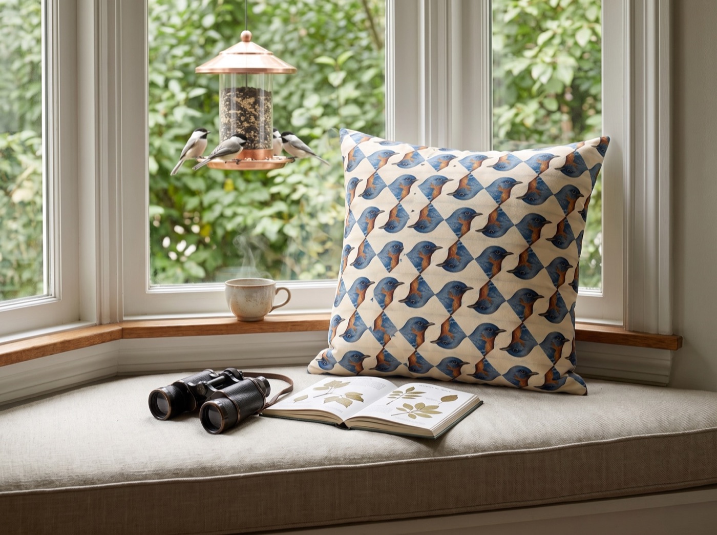 Bird Lover Square Throw Pillow Square Throw Pillow — view 1