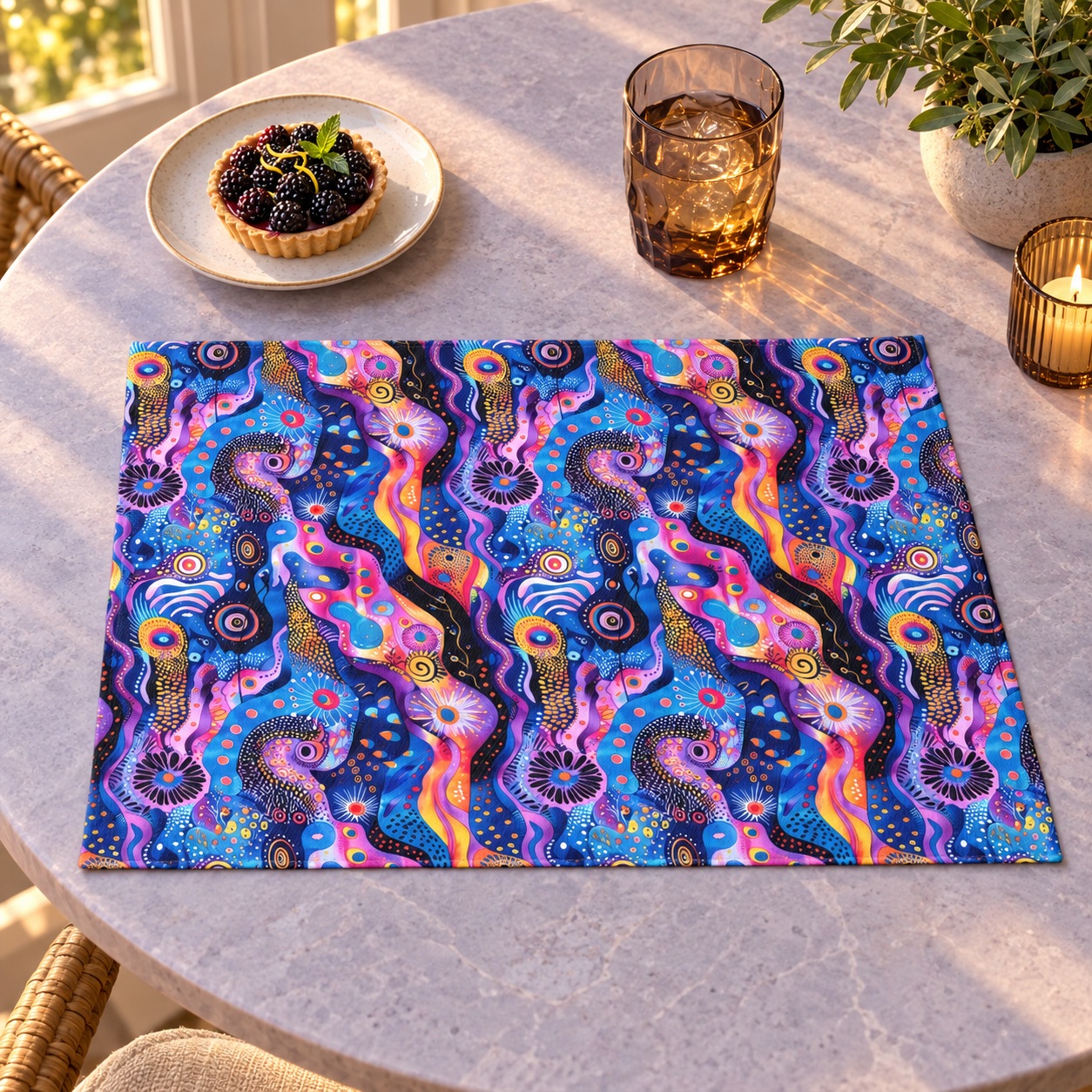 Purple Craziness Placemat - 18" x 14".