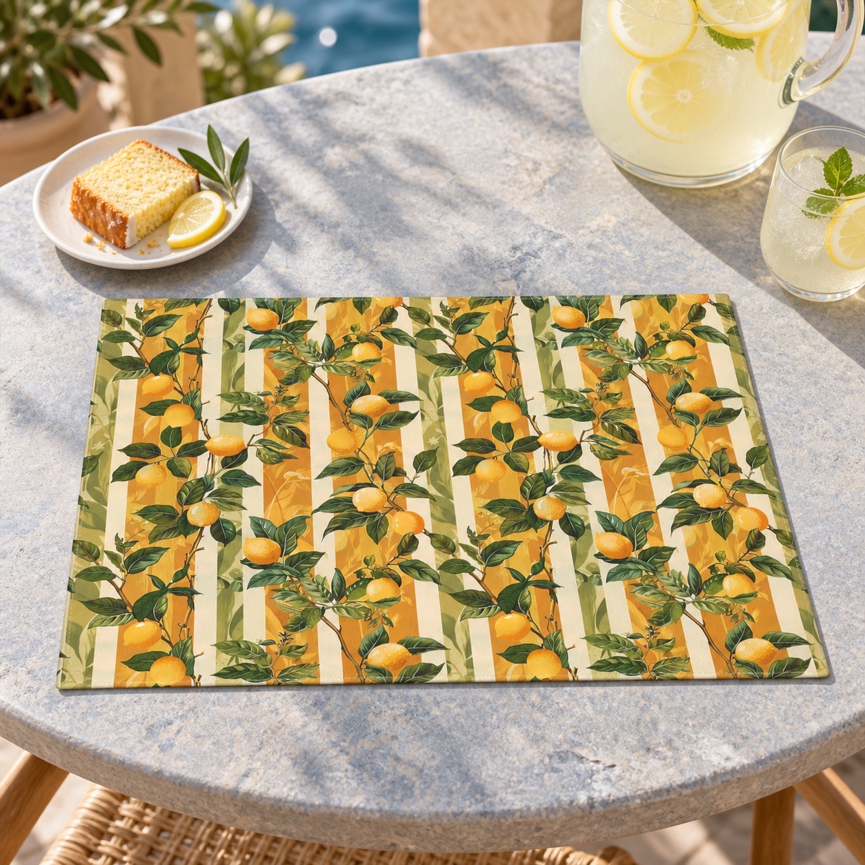 Lemon Grove Elegance Placemat - 18" x 14".