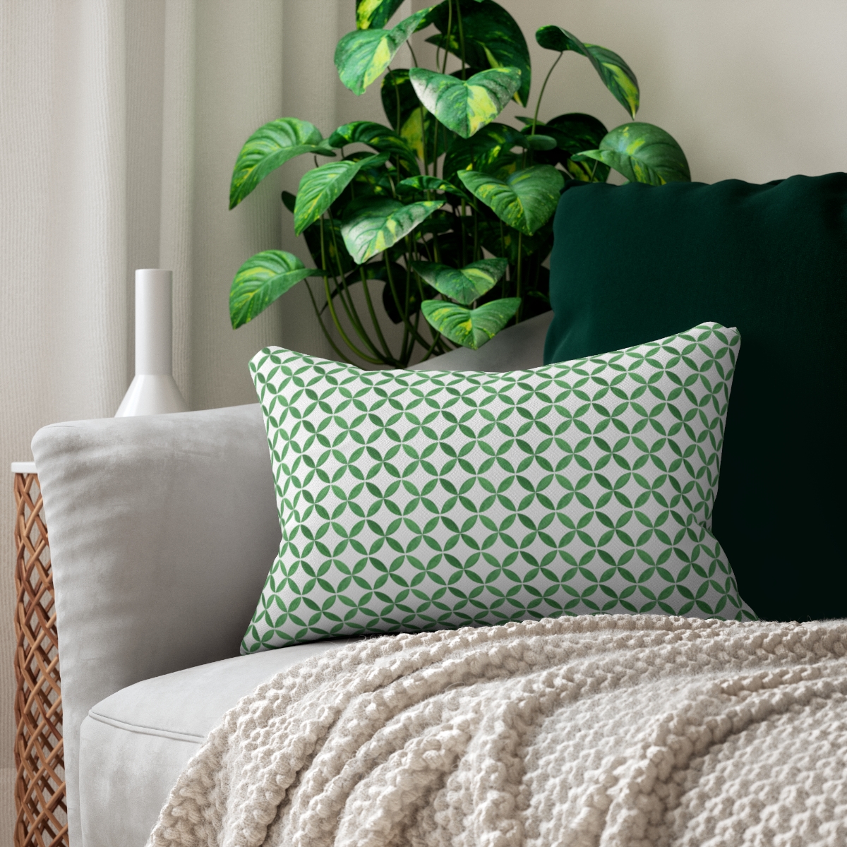 Coin Toss Chic Lumbar Pillow - Spun Polyester - 20" x 14" - The Square