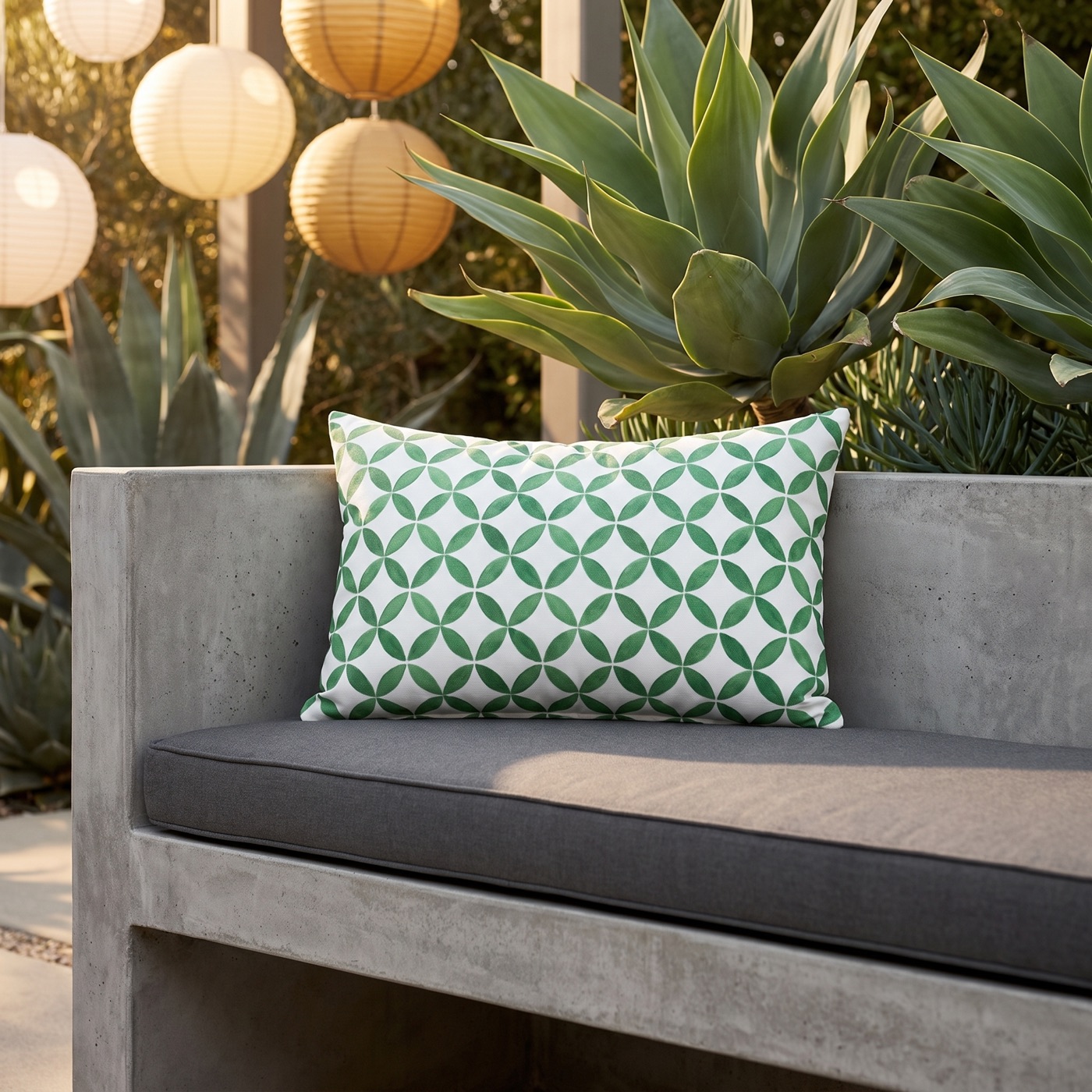 Coin Toss Chic Outdoor Lumbar Pillow - Spun Polyester - Double-Sided P