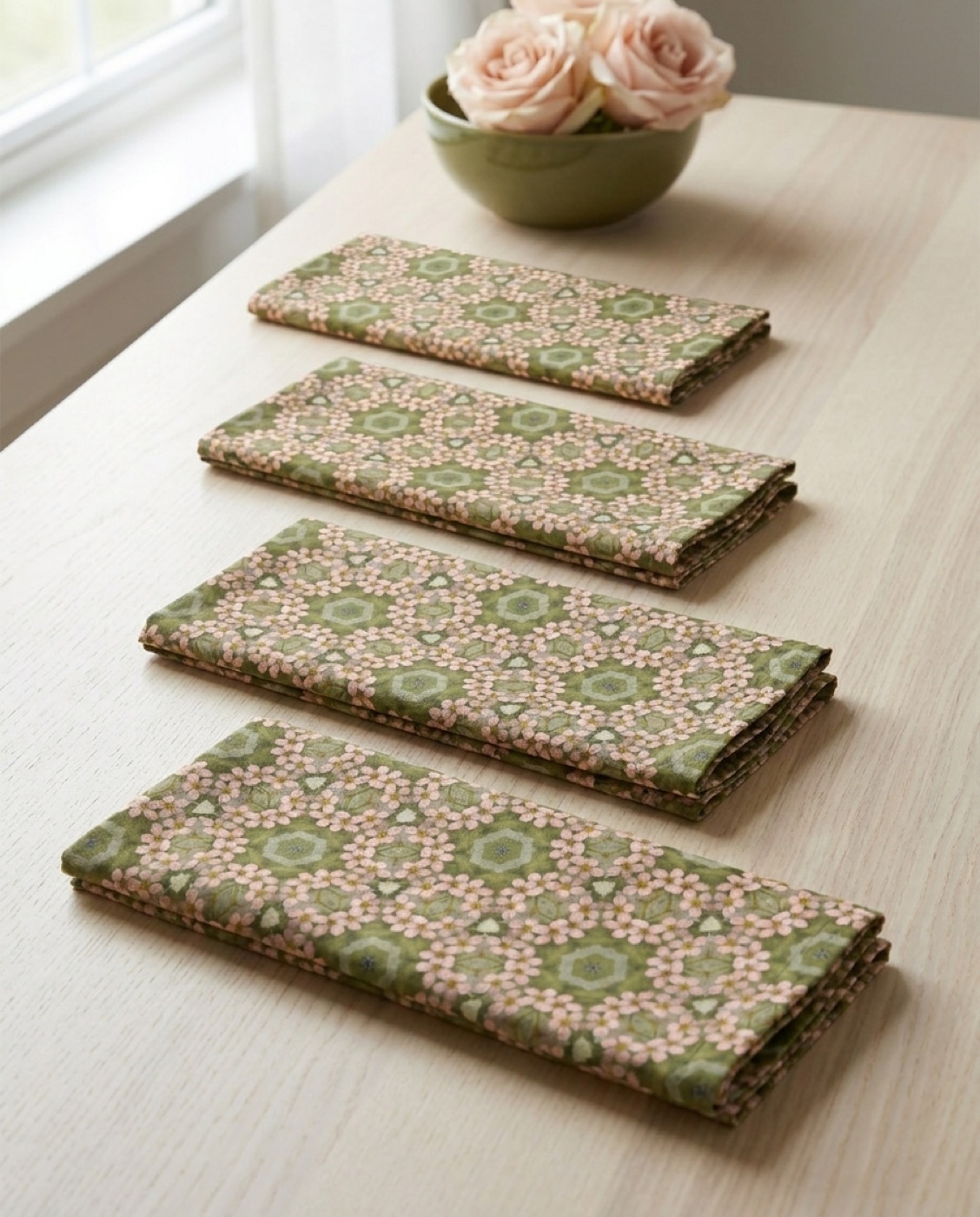Springtime Petal Dance Napkins - 100% Cotton Twill - Dinner & Cocktail