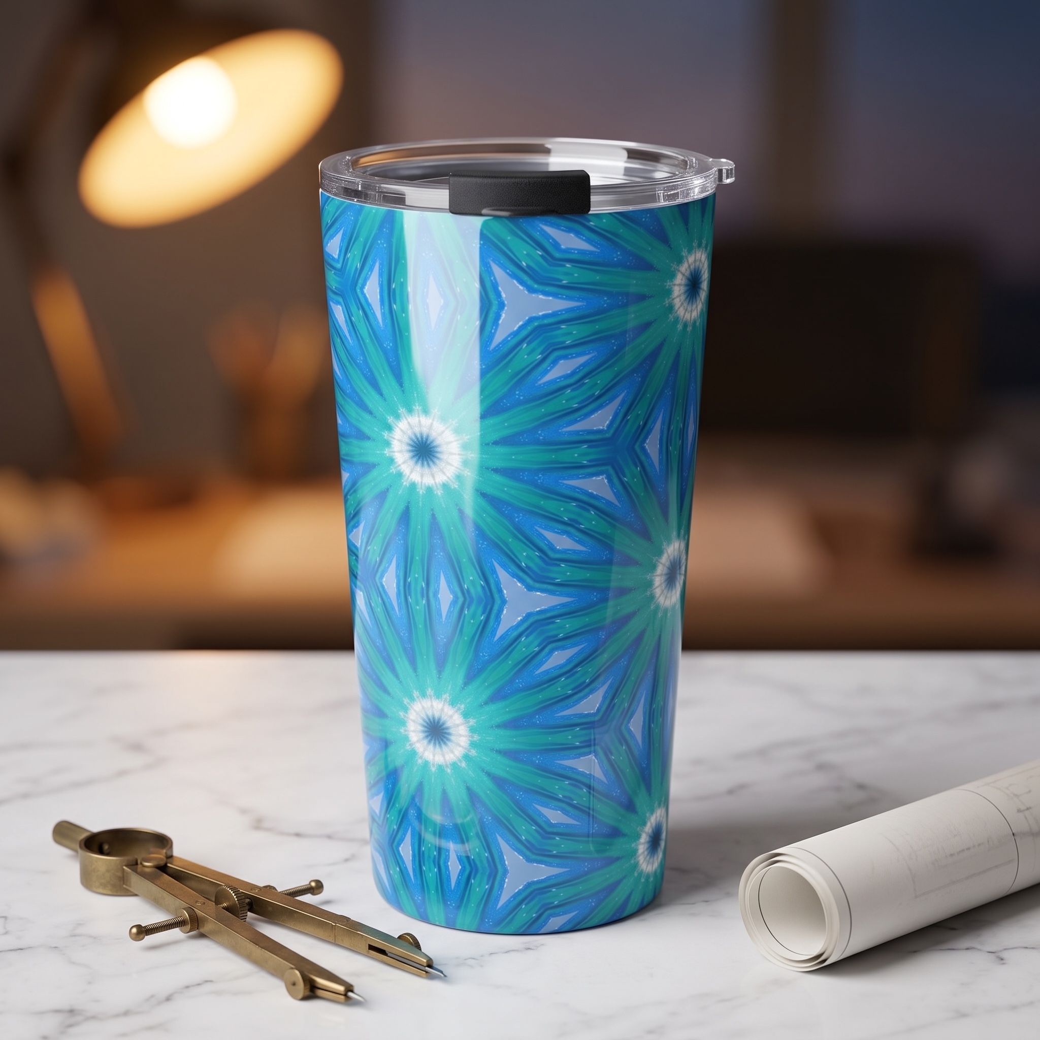 Sapphire Nebula Insulated Tumbler - 20 oz. Stainless Steel, Glossy Finish