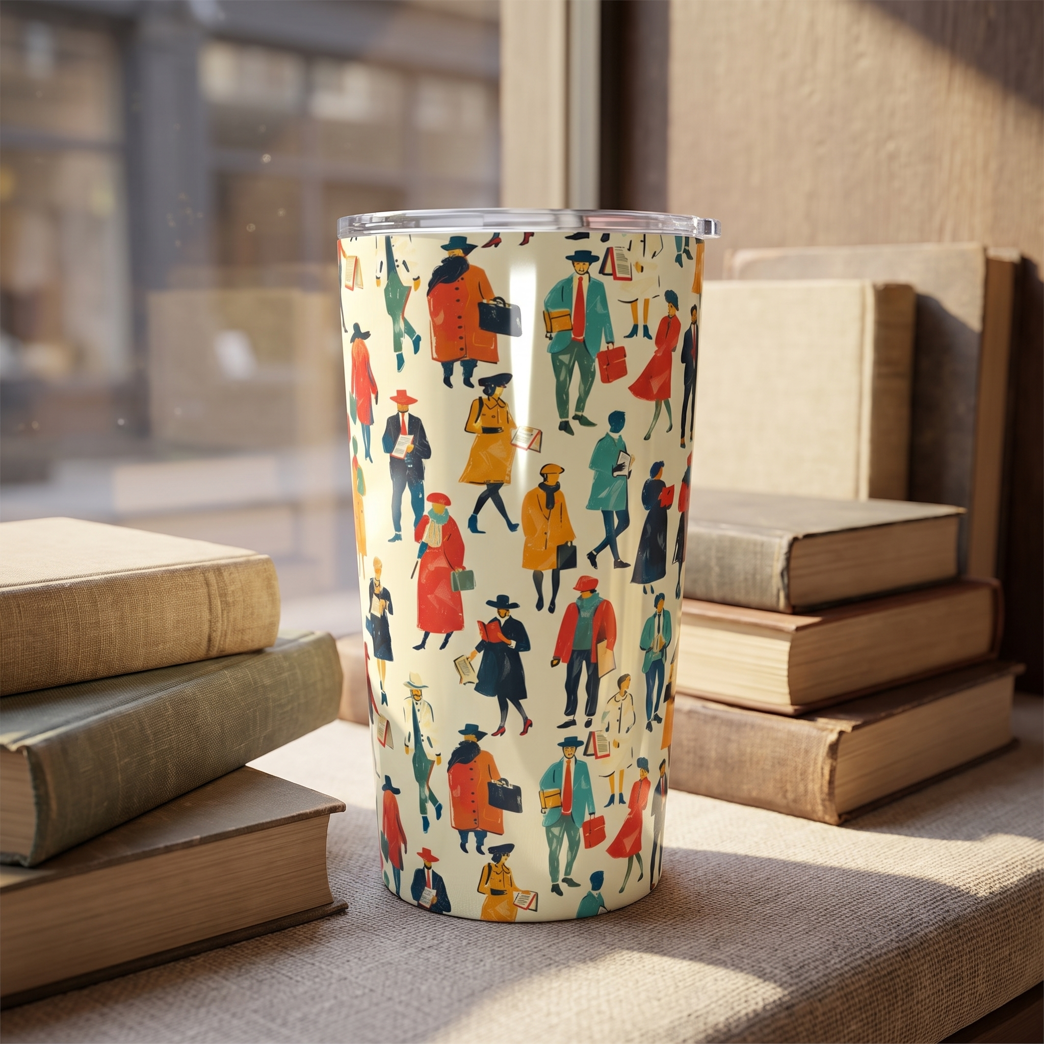 Literary People Insulated Tumbler - 20 oz. Stainless Steel, Glossy Finish