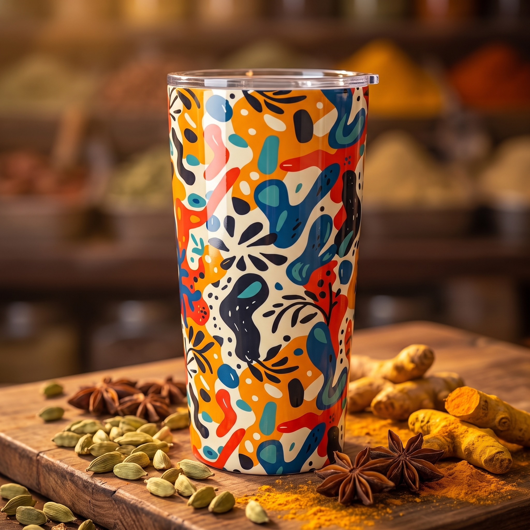 Spice of Life Insulated Tumbler - 20 oz. Stainless Steel, Glossy Finish
