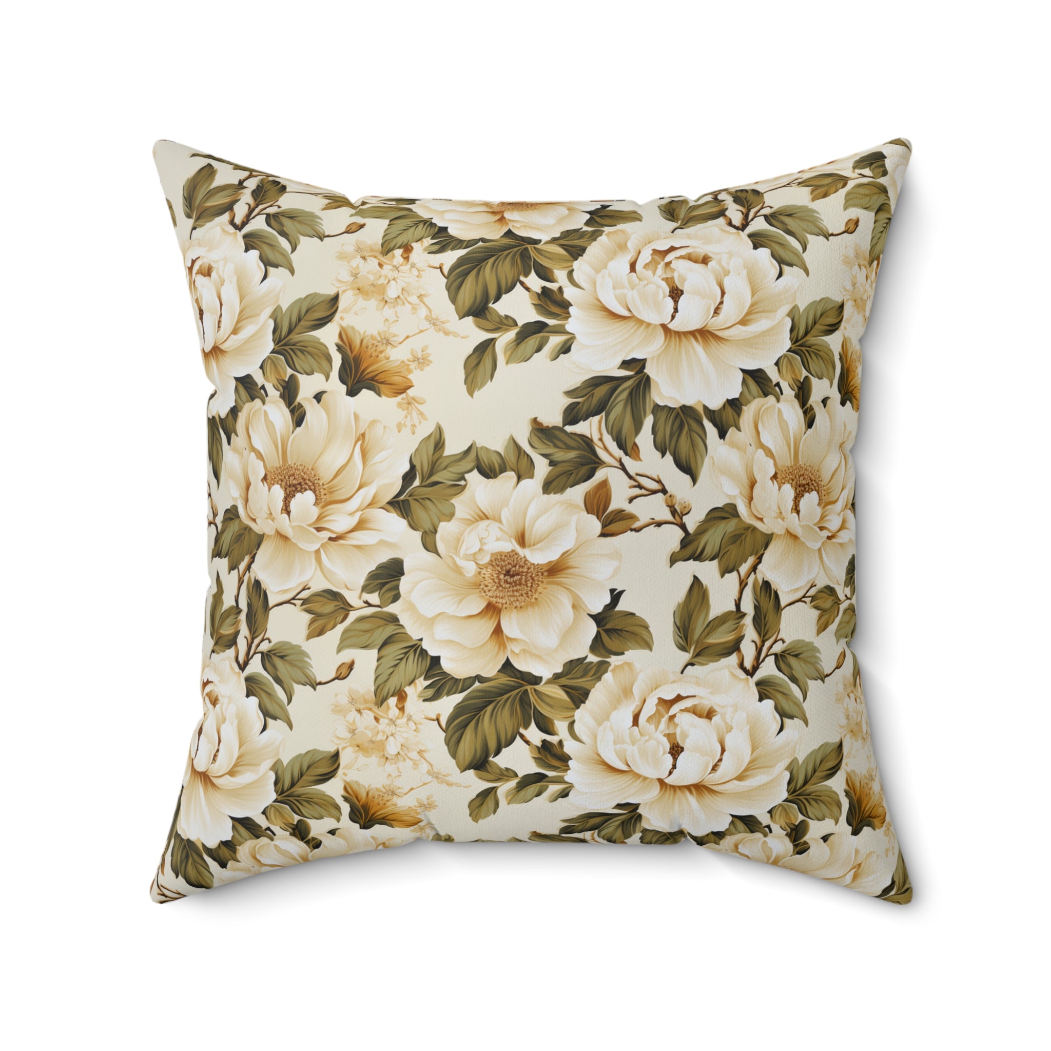 Austen Blooms Square Throw Pillow Square Throw Pillow — view 2