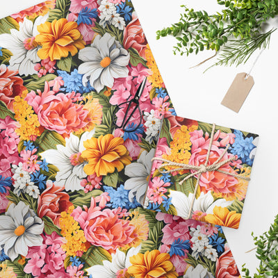 Chic Floral Wrapping Paper - Elegance Meets Tradition in 19th-Century-Inspired Floral Design. Available in 2 sizes.