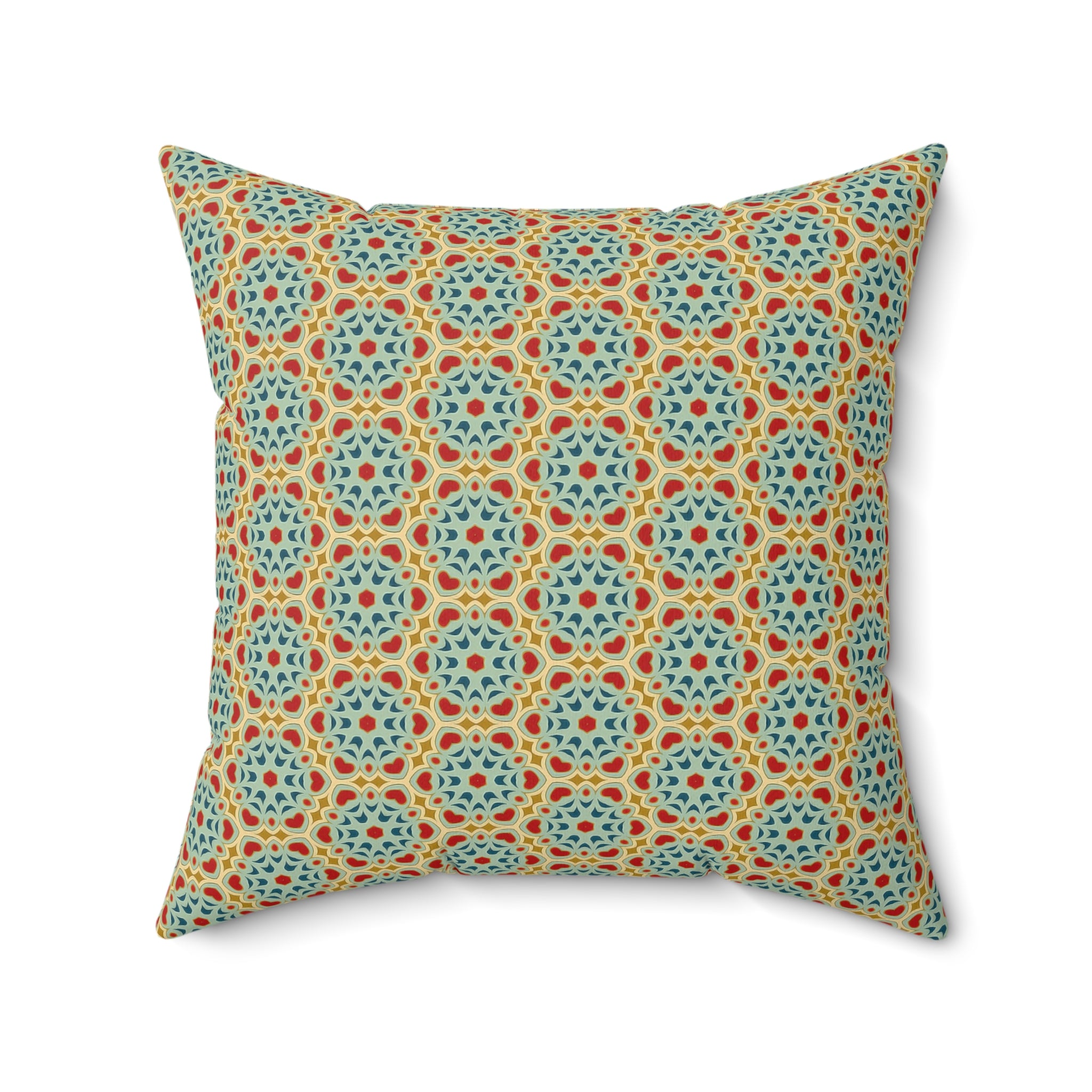 Andalusian Blossom Harmony Square Throw Pillow - Spun Polyester - Doub
