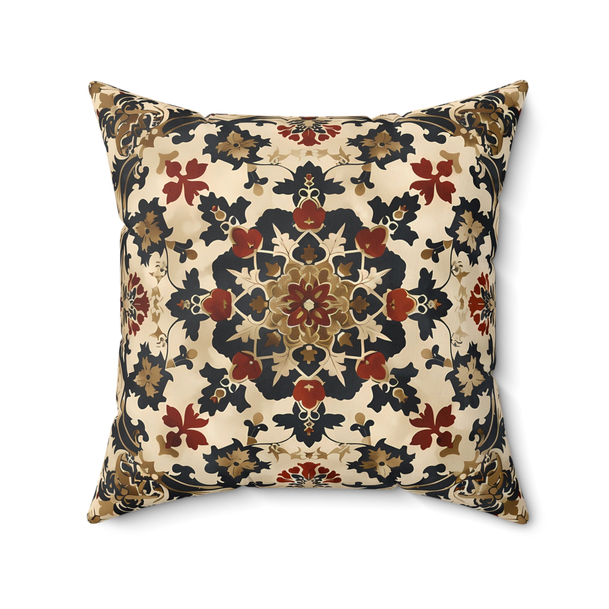 Moroccan Charm Square Throw Pillow Square Throw Pillow — view 2