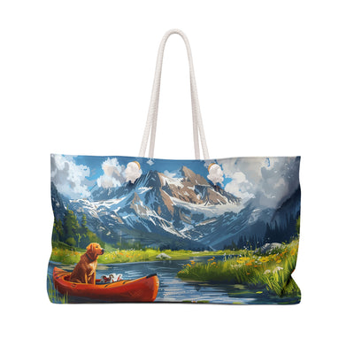 Paddling Pup Paradise Weekender Bag - Adventure Awaits - Paddle into P