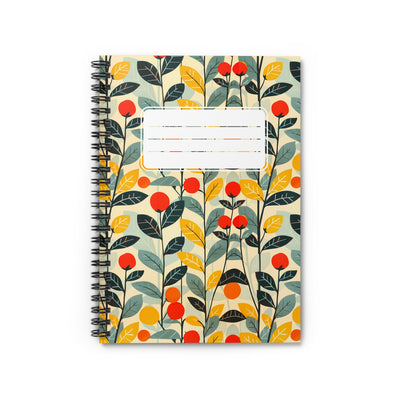 Midcentury Vines Chic Spiral Notebook - Ruled Line - For Thoughts that