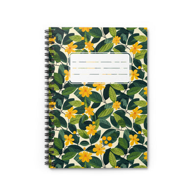 Sunshine Vines Chic Spiral Notebook - Ruled Line - A Notebook as Uniqu