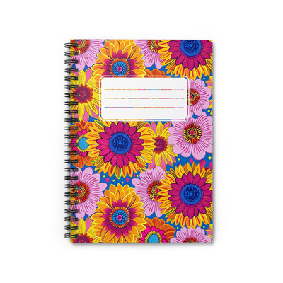 Sunny Garden Soiree Chic Spiral Notebook - Ruled Line - Bloom with Eve