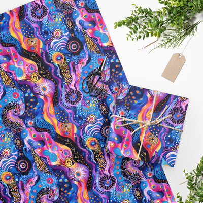 Purple Craziness Wrapping Paper - Unleash Crazy Cool Vibes on Your Gifts! Available in 2 sizes.