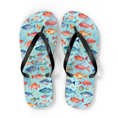 Happy Swimming Fish Flip Flops Flip Flops — view 2