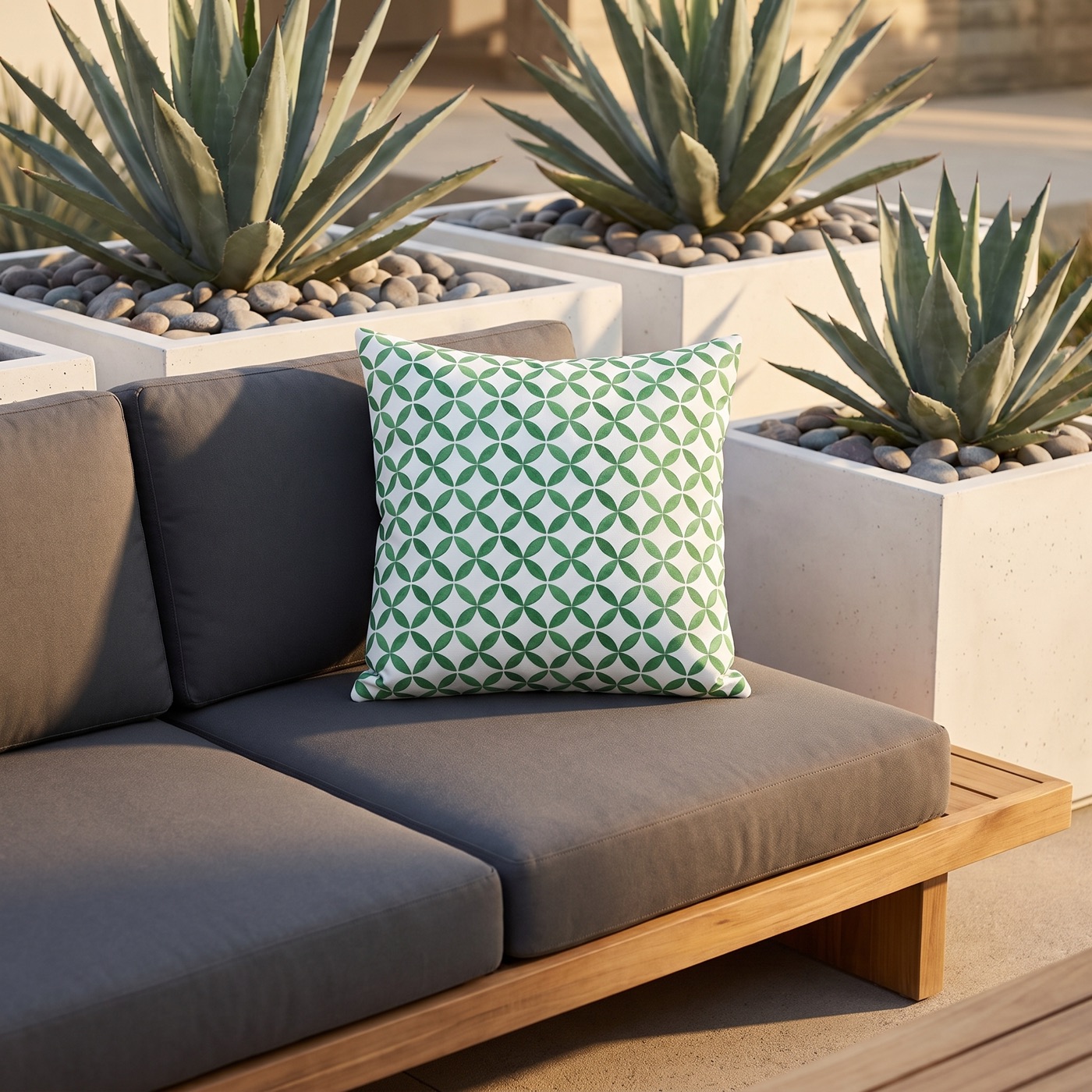 Coin Toss Chic Square Outdoor Pillow - Spun Polyester - UV-Resistant -