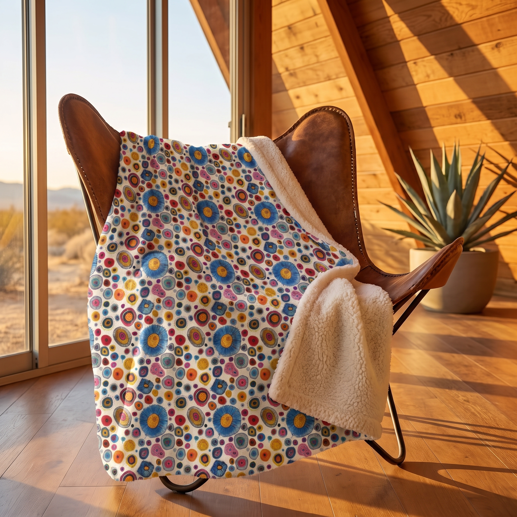 Primordial Desert Life Sherpa Fleece Blanket - Wrap Yourself in Warmth! Available in 2 sizes.