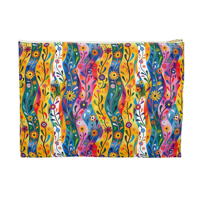 Floral Rhythms Accessory Pouch - Dance Through Your Day with Floral Rh
