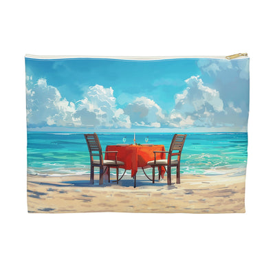 Beachside Dinner Delight Accessory Pouch - Savor a Beachside Dinner fo