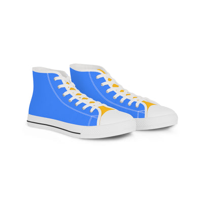 Bold & Gold Men's Two-Tone High Top Sneakers - Stand Out in Style with