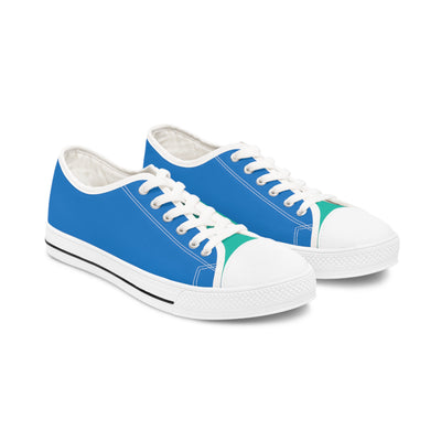 Paradise Blue Ladies' Two-Tone Low Top Sneakers Ladies' Low Top Sneakers — view 2