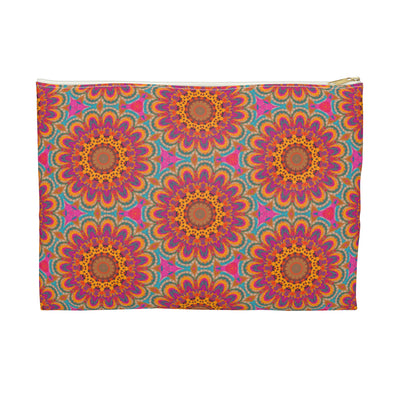 Bohemian Floral Medley Accessory Pouch -  Add a  Burst of Colorful Cha