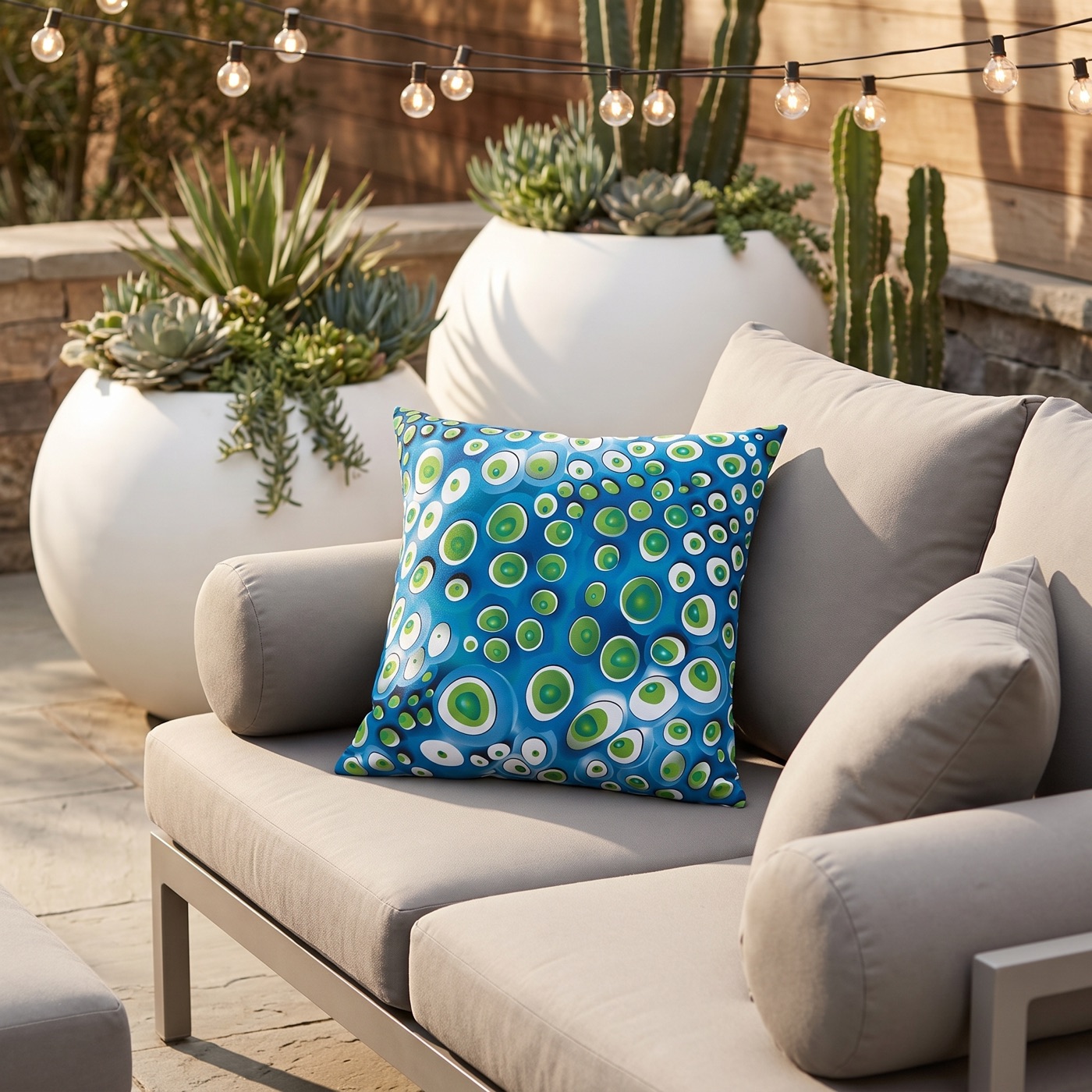 Embryonic Space Pods Square Outdoor Pillow - Spun Polyester - Double-S