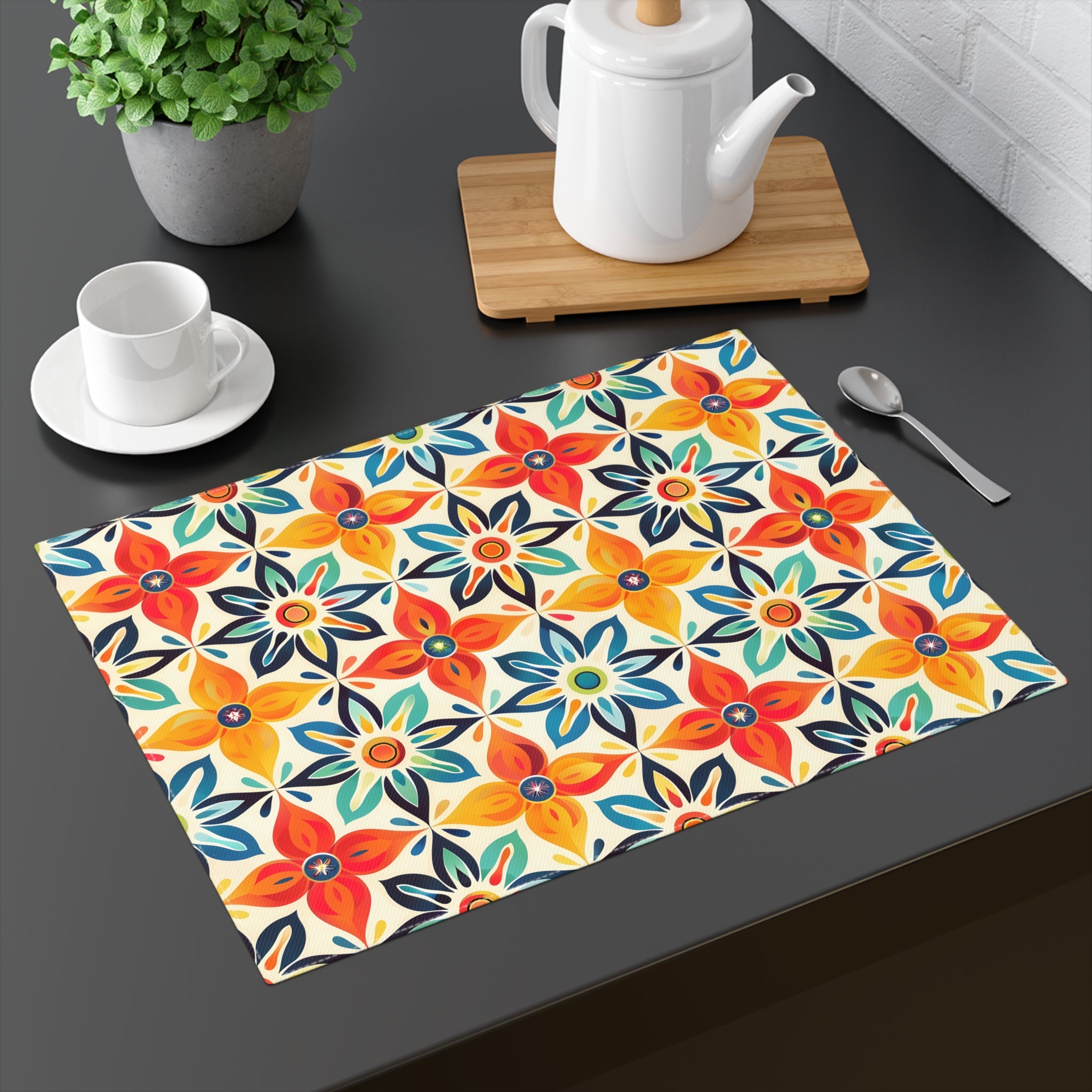 Mediterranean Tile Blossom Placemat - Bring Mediterranean Charm to You