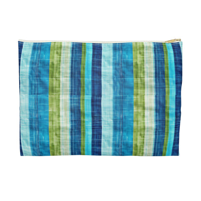 Ocean Whisper Stripes Accessory Pouch - Escape to Paradise, Wherever Y