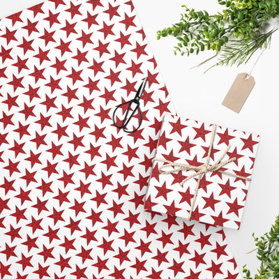 Star-Spangled Sparkle Wrapping Paper - Wrap Your Gifts in a Burst of Patriotic Sparkle! Available in 2 sizes.
