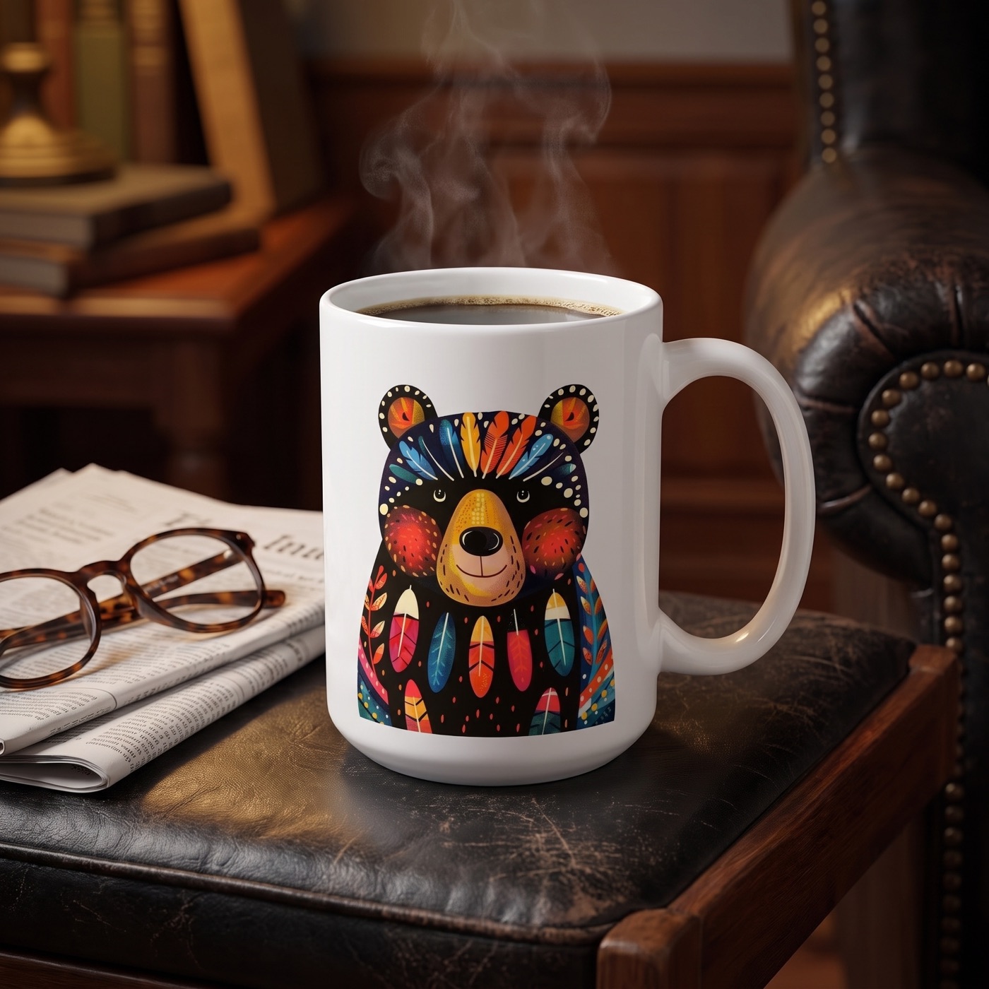Papa Bear Ceramic Mug - 15 oz. - Embrace the Warmth of Papa Bear with