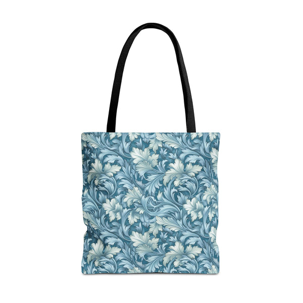 Soft Blue Leaf Tapestry Tote Bag - Leaf Through History with Every Car