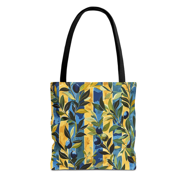 Olive Orchard Stripes Tote Bag - Carry the Sunshine of the Mediterrane
