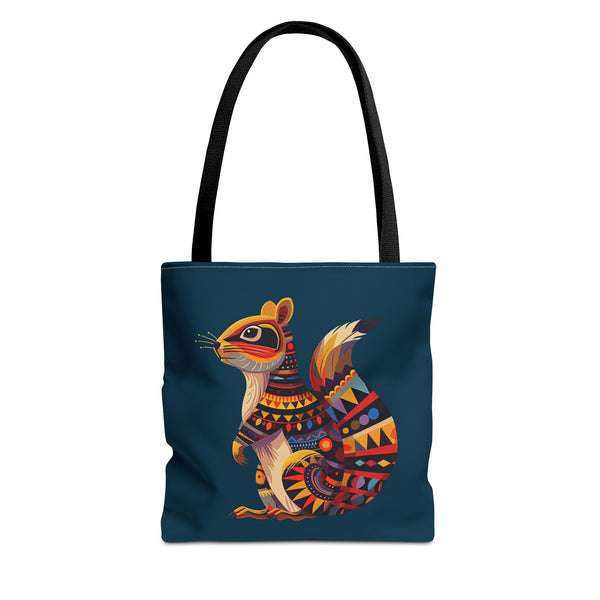 Autumn Squirrel Tote Bag - Wild Whimsy with a Tribal Twist! From our S