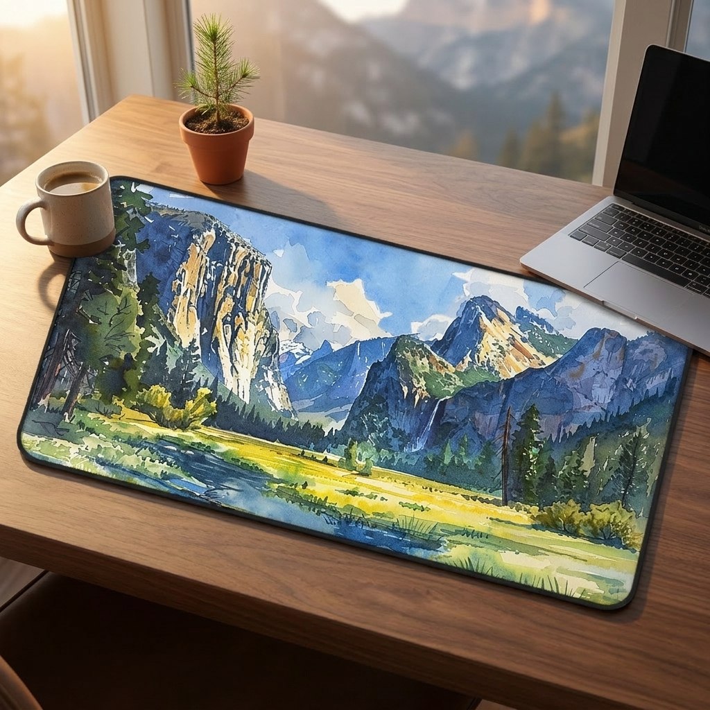 Yosemite Valley Vista desk mat