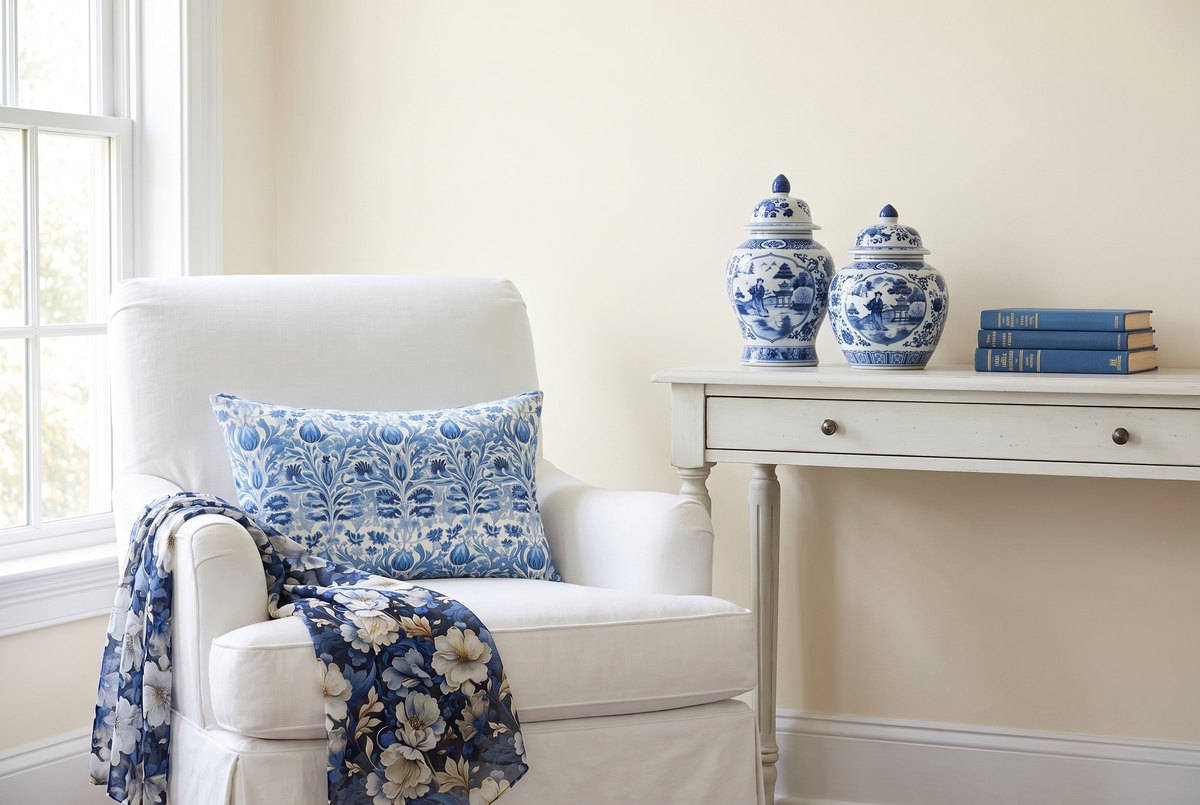 Blue & White