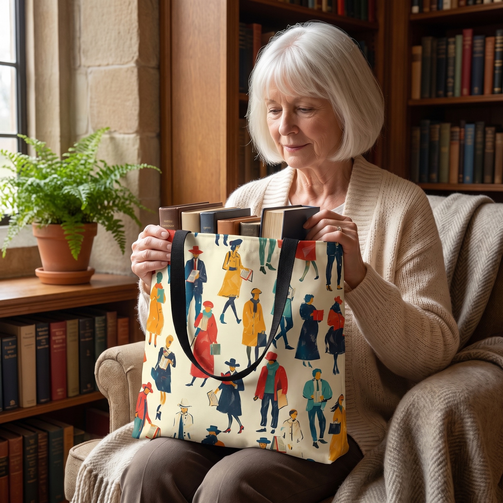 Literary People Tote Bag - Take Your Love of Books Wherever You Go! Available in 3 sizes.