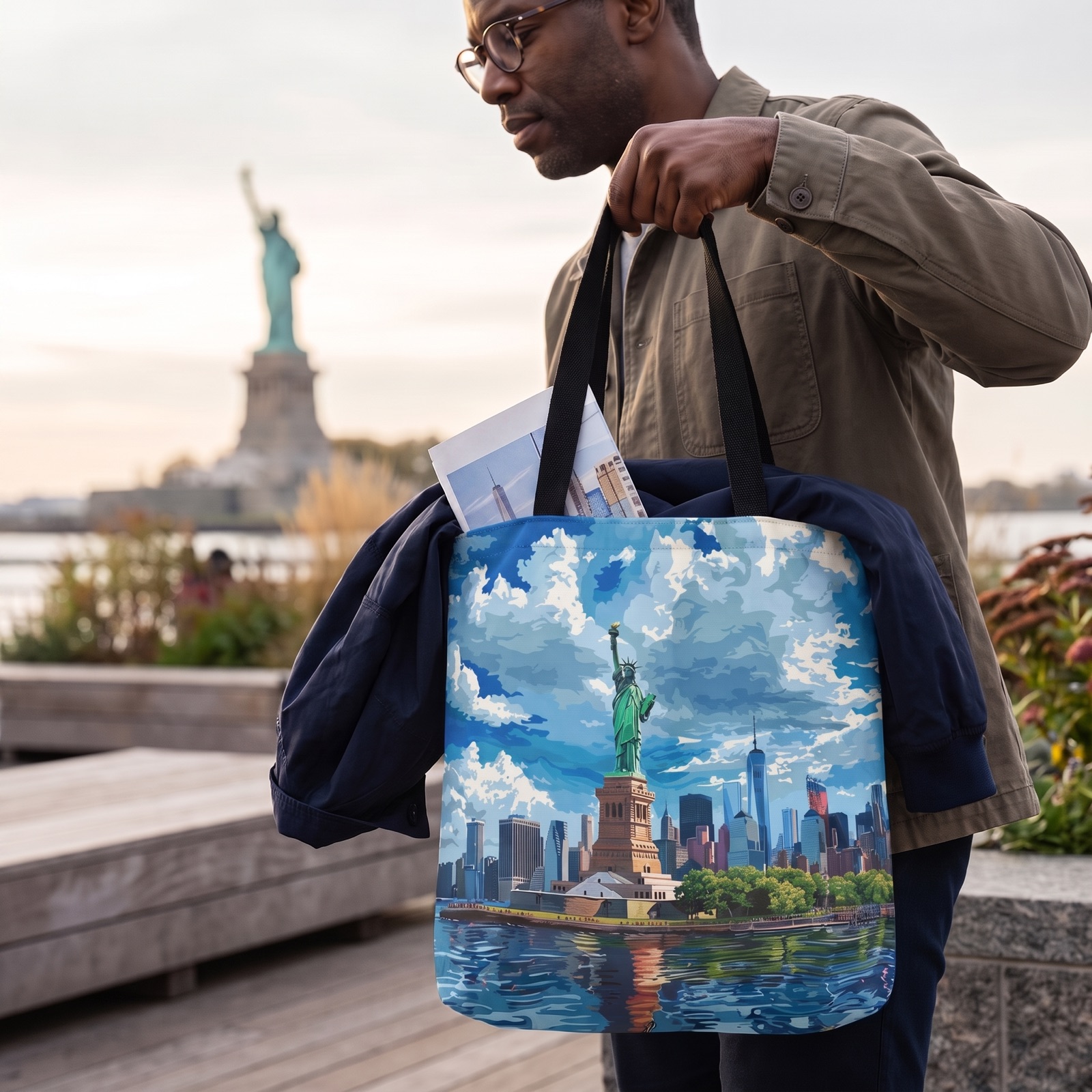 Statue of Liberty Tote Bag - Carry the Spirit of Liberty, Wherever You Roam! Available in 3 sizes.