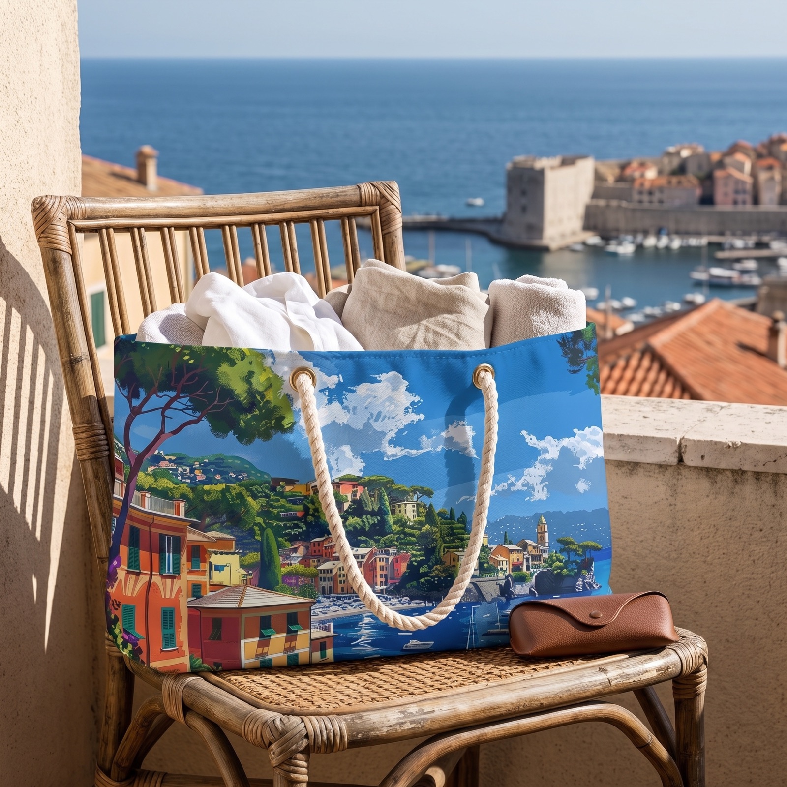 Portofino Coastal Escape Weekender Bag - Carry a Slice of the Italian Riviera - Where Every Journey Feels Like a Mediterranean Getaway!