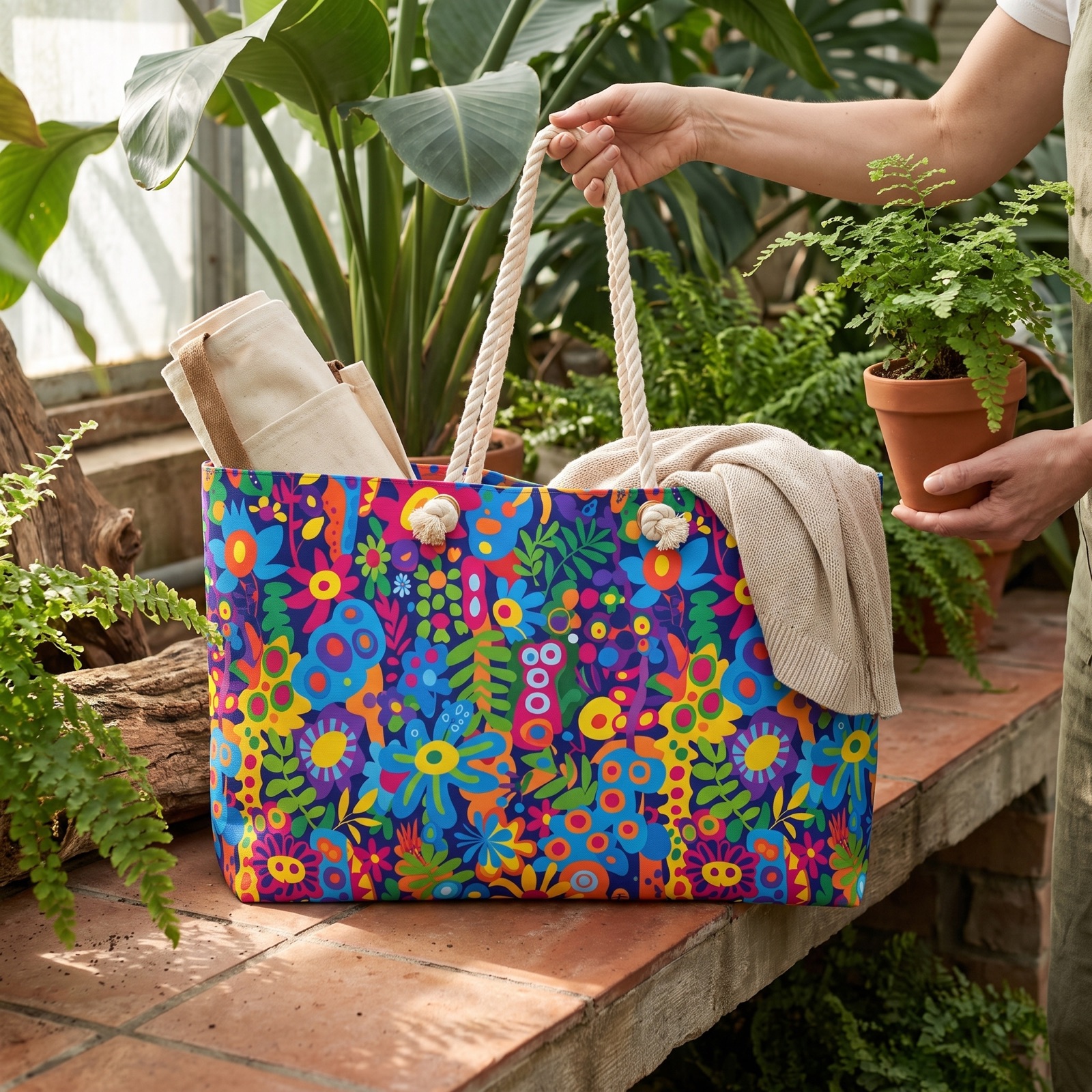 Groovy Garden Weekender Bag - Step into the Groove - Where Retro Vibes Meet Modern Flair!